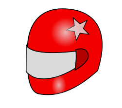 Motorradhelm lackiert